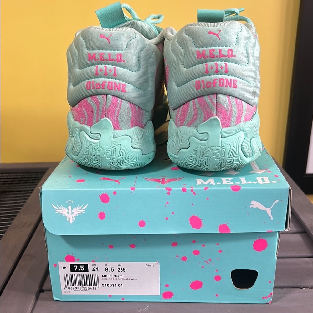 Puma mens Shoes - Mint Green and Pink